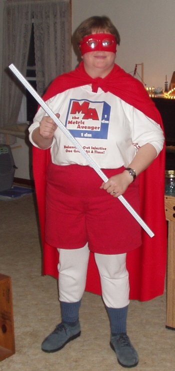 Me as the Metric Avenger - note my Blue Suede Shoes!